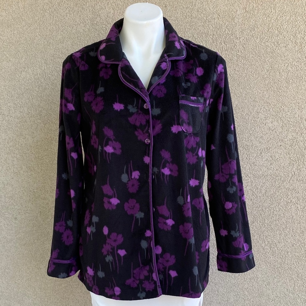 Floral Fleece Warm Peter Pan Collard Long Sleeves